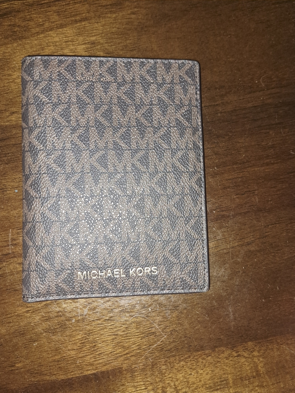 Michael Kors Brown MK Monogram Card & Key Holder